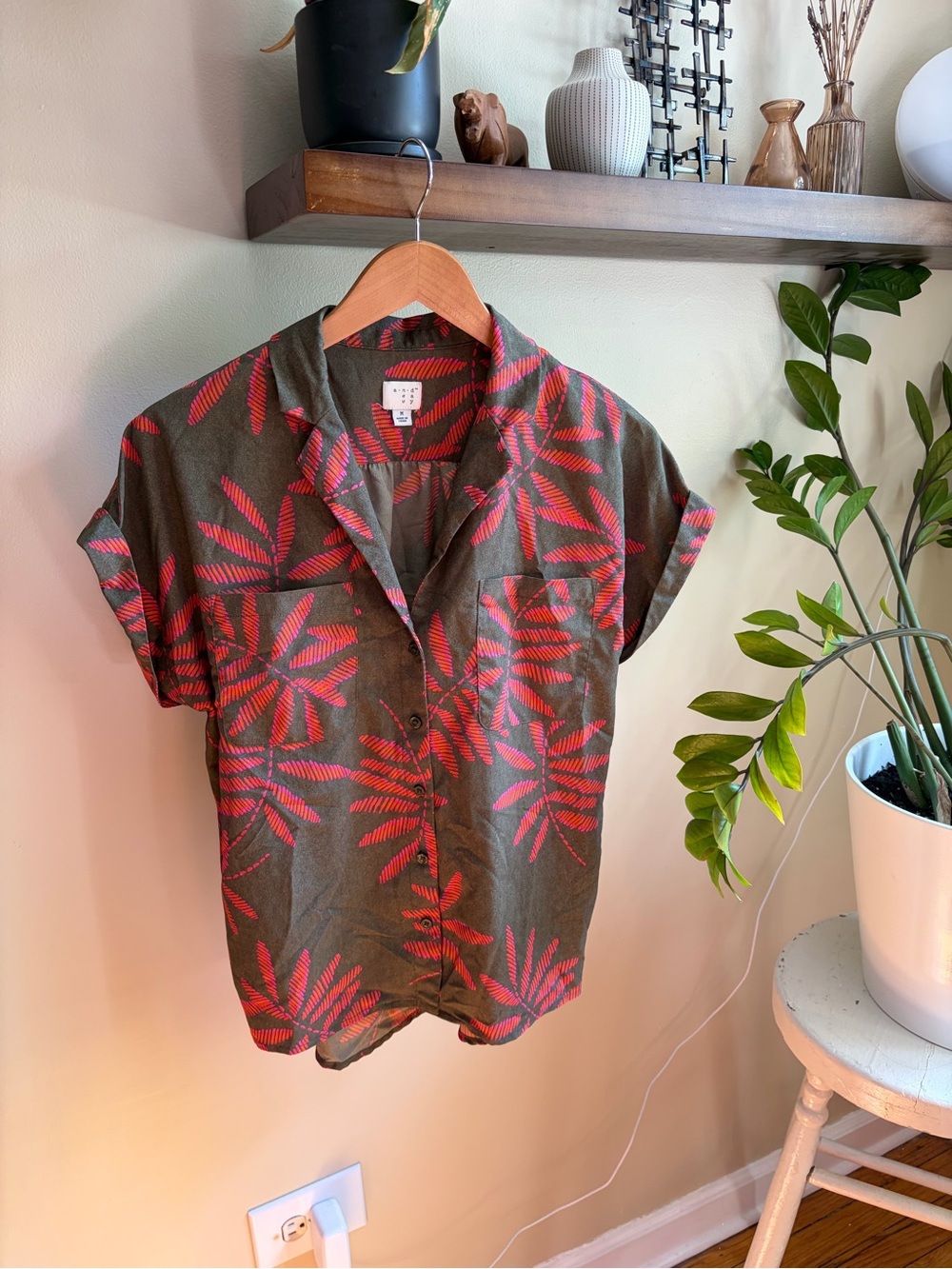 a new day - tropical collared shirt